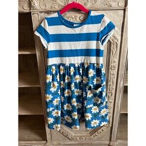 Hanna Andersson Stripe Daisy Dress 6-7 120